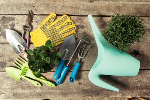 Professional tree removal service in Tower Hill with safety equipment