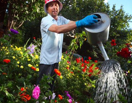 Professional gardening services in Tower Hill maintaining a tidy residential garden