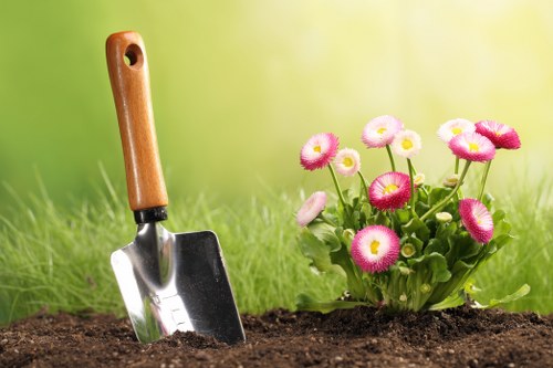 Gardening services in Tower Hill preparing flower beds for seasonal growth